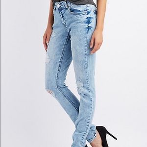 Refuge Skinny Boyfriend Destroyed Jeans Size 10